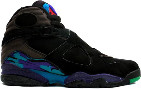 Air Jordan Original 8 (VIII) Aquas All Stars Black/Bright Concord-Aqua Tone