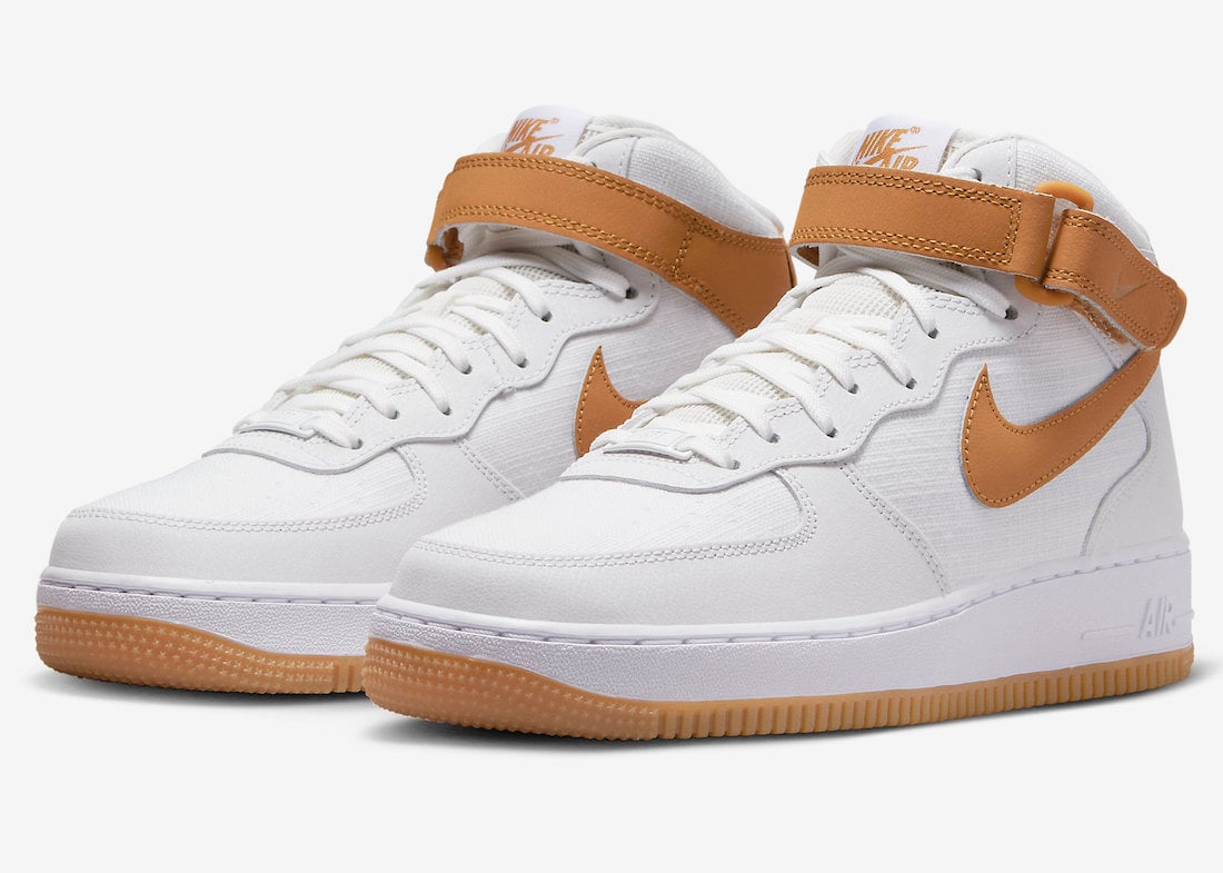 Nike Air Force 1 Mid Summit White Desert Ochre Gum DD9625-102 Release Date Info